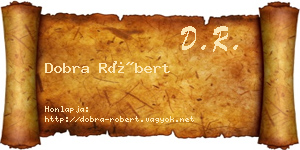 Dobra Róbert névjegykártya