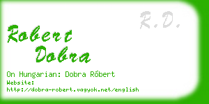 robert dobra business card